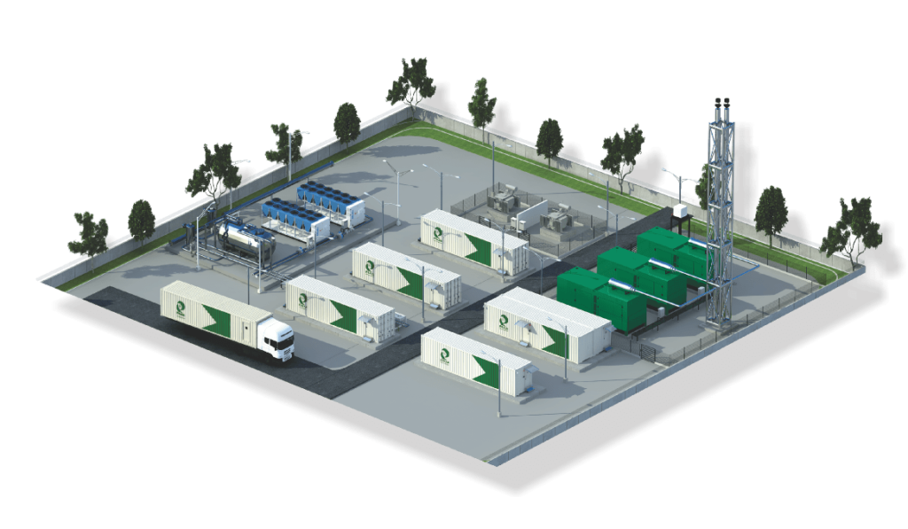 Containerized data center area