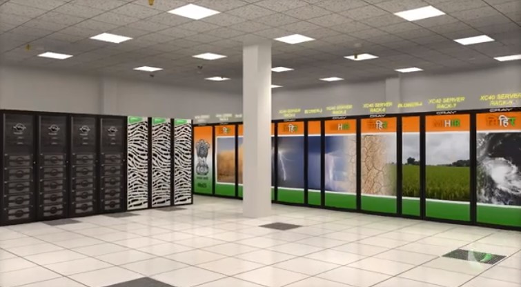 NCMRWF NOIDA - The Data Center of Mihir Supercomputer is Implemented by PRASA